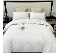 3 pièces Ensemble de housse de couette de couleur unie, literie légère, couvre-lit super doux et confortable (1 housse de couette, rembourrage non inclus, 2 taies d'oreiller / rembourrage non inclus) 