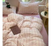 3 pièces Ensemble de literie minimaliste vintage en polyester, literie de dortoir, ensemble de literie florale de décoration de dortoir, fermeture éclair, convient pour toutes les saisons, doux, respi