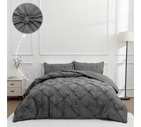3 pièces Ensemble de literie taille complète à motif marguerite unicolore et mignon. L'ensemble comprend (1 housse de couette à fermeture éclair + 2 taies d'oreiller sans insert). Convient pour la cha