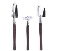 3 Pièces Ensemble de Pelles de Jardin Mini Trois à Manche | Poignée Plastique Antidérapante, pour Terre et Potées, Désherbage Facile