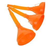 3 Pièces Entonnoir à Huile pour Vidange, Plastique Orange | Prévention des Éclaboussures, Visibilité Améliorée, Format Portable, Prise en Main Facile, Usage Atelier