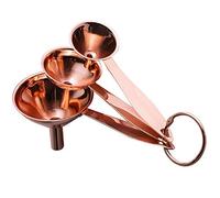 3 Pièces Entonnoir en Acier Inoxydable, Ensemble de Mini-Entonnoirs / Entonnoir avec Manche en Métal, Entonnoir de Cuisine de Qualité Alimentaire pour Liquide, Huile, Vin, Poudre et Confiture(Or Rose)