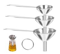 3 Pièces Entonnoir en Inox, 3 tailles entonnoir de cuisine pour remplissage de bouteilles transfert de liquides