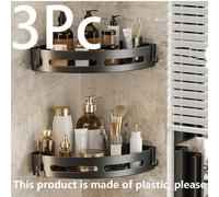 3 pièces, étagère d'angle triangulaire gain de place - étagère murale durable pour le rangement de shampoing, gel douche et cosmétiques dans la salle de bain - facile à installer, design antidérapant,