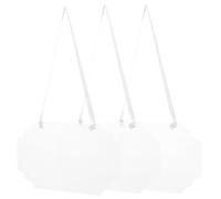 3 Pièces Étiquette Acrylique Transparente à Suspendre, Tableau Noir pour | Surface Lisse Effaçable, Attaches Incluses, sur Bocaux ou Vitres, Maison, Commerce et Planning Hebdomadaire