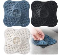 3 Pièces Filtre Cheveux Douche Attrape Filtre de Drain de Baignoire avec Ventouse Pour Salle de Bain Évier