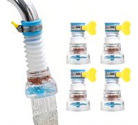 3 pièces Filtre d'eau de robinet rotatif à 360 °, convient pour éviers, cuisines, salles de bains, dispositif d'extension de robinet réglable, buse de douche pressurisée avec design économe en eau pou