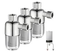 3 Pièces Filtre Douche: Filtre Anti Calcaire Douche, Avec 40μm élément Filtrant En Acier Inoxydable Préfiltre, Réutilisable, Adoucisseur D'eau Douches Shower Filter Pour éliminer Chlore, Métaux