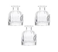 3 Pièces Flacon D’arômes D’ambiance en Verre 50ml Rechargeable | Surface Lisse, Format Compact, Usage Bureau ou Salle D’eau, Bois et Bouchon Non Inclus