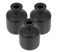 3 Pièces Flacon D'arômes en Verre Noir 50ml, Élégant | Ajoute une Fragrance, Style Créatif, Usage Intérieur, Format Décoratif, Bouteille Rechargeable pour Ambiance