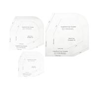 3 Pièces Gabarit de Couture pour Bols en Acrylique, Modèle Rond | Règle Patchwork Professionnelle, pour Fabriquer des Tapis de Bol, Fournitures Diy, Acrylique Solide