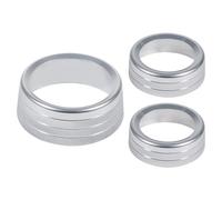 3 Pièces Garniture de Bouton de Climatisation | Alliage D'aluminium, Effet Décoratif et Protection, Installation Facile, Intérieur Automobile