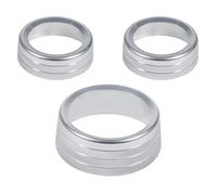 3 Pièces Garniture de Boutons de Climatisation Anneau Décoratif | Alliage D'aluminium, Fixation et Protection, Installation Facile, pour Intérieur Automobile, Bouton de Climatisation