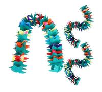 3 Pièces Guirlande en Papier Hawaïenne Multicolore 3D, 3 Mètres | Décorations de Fête, Style Tropical Vibrant, Montage Facile, Usage Intérieur et Extérieur
