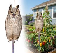 3 Pièces Hibou Effaroucheur Anti Pigeons Pour Balcon, Epouvantail a Jardin Effaroucheur D'oiseaux Extérieur en Plastique PP, Silhouette Plate Pour Jardin, Cour, Véranda, Porche et Terrasse Fenêtres