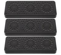 3 Pièces Humidificateur à Cigares Rectangulaire Grand Format | Plastique Noir, Triple Fenêtre et Cadre Serré, Recharge Facile, Nettoyage Simple pour Stockage