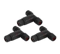 3 Pièces IP68 étanche 3 Voies Boîte de Jonction Connecteur de Câble électrique Forme en T Boîte de Jonction Extérieure pour Câble 5mm-10mm, Connecteur