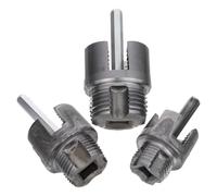 3 Pièces Jeu de Fileteuses à Tuyaux en Acier, Compatible Perceuse | Filetage Interne et Externe, pour Tubes Métalliques 1/2 Pouce, Usage Maintenance Industrielle, Argenté