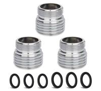 3 pièces Kit d'adaptateur de robinet, CNYMANY Mâle M20 mm vers Mâle M18 mm pour aérateur de cuisine Adaptateur de robinet d'évier Connexion tuyau d'arrosage Filtre à eau Tuyau standard