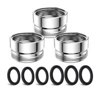 3 pièces Kit d'adaptateur de robinet, CNYMANY Mâle M22 mm vers Femelle M20 mm Fil fin Ensemble d'adaptateurs pour aérateur de cuisine Adaptateur de robinet d'évier Filtre à eau pour tuyau d'arrosage
