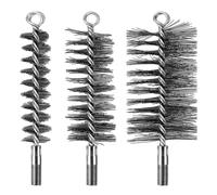 3 Pièces Kit Ramonage Poele Pellet Hérisson Ramonage Poele a Granule | Kit de Ramonage Poils Forts Hérisson Ramonage Acier Inoxydable Kit Brosse Nettoyage Cheminée (30/50/80 mm)
