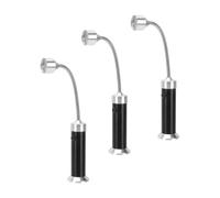 3 pièces Lampe Barbecue LED Flexible 1W, Base Magnétique, 24,5x3,8x3,8cm | Alliage D’Aluminium, Col Orientable, Format Portable, sans Batterie, pour Grillades, Réparations Routières ou Pêche