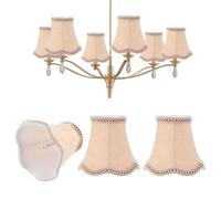 3 Pièces Lustre Abat-Jour, E14 Clip Sur Tissu Abat-Jours Applique Murale Abat-Jour Clip sur Plissée Suspension Abat-Jours pour la Décoration de la Maison (#2)