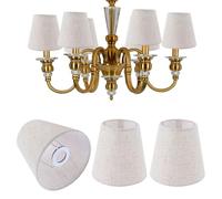 3 Pièces Lustre Abat-Jour, E14 Tissu Abat-Jours Applique Murale Abat-Jour Plissée Suspension Abat-Jours pour la Décoration de la Maison (#3)