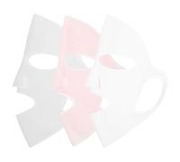 3 Pièces Masque Facial Réutilisable 3d en Silicone | Couverture Protectrice Légère, Maintien Sûr et Confortable, Usage Salon ou Maison, pour Femmes