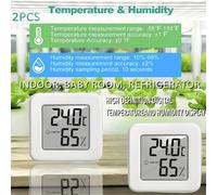 3 pièces Mini déshumidificateur pour la maison Thermomètre, Hygromètre numérique petit de 1,78 po, Moniteur d'humidité pour la maison, Thermomètre et hygromètre avec écran LCD, Convient pour la serre,