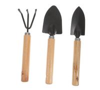3 Pièces Mini Pelle de Jardin Truelle Râteau, Fer avec Manche Noir | Outils Légers pour Jardin et Extérieur, Têtes Polies, Confort D’usage, pour Entretien des Plantes Style Aléatoire