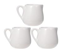 3 Pièces Mini Pichet à Lait 100ml en Céramique avec Poignée et Bec