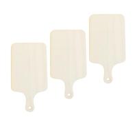 3 pièces Mini Planche à Découper en Bois Khaki Poignée pour service | Surface Lisse et Bords Arrondis, Usage DIY et Buffet, Théière