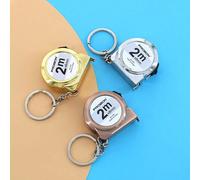 3 pièces Mini règle rétractable portable, petit mètre à ruban de ménage, extensible sur 2 m, en acier, style porte-clés mini outil de mesure argent,or,cuivre,3 pièces,Cuivre-3 pièces,Or-3 pièces,Argen
