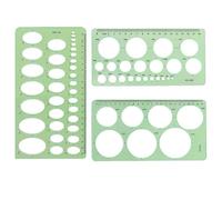 3 Pièces Modèles De Mesure Règle Géométrique,Formes Rondes Et Polyvalentes Règle géométrique Multifonctionnelle Regle Pochoir,Gabarit Cercle pour Ensembles de Bureaux et Bureaux