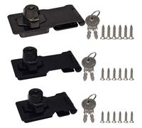 3 Pièces Moraillon De Verrouillage Alliage Zinc Cadenas Moraillon Tiroir Armoire Serrures Boulon De Porte Loquet Boucle Avec Caden