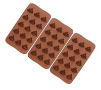 3 Pièces Moule en Silicone 15 Cavités, Forme Caca | Silicone Alimentaire Antiadhésient, Résistant au Froid, Trois Pièces pour Gélatine, Gelée, Pâtisserie et Projets Créatifs