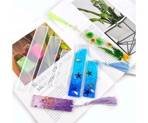 3 pièces Moule en silicone pour marque-page design en époxy, moule artisanal en résine rectangle transparent Taille UniqueSilicone