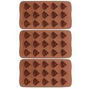 3 Pièces Moules à Bonbons en Silicone Forme Caca, 15 Cavités, Cuisson au | Surface Antiadhésive, Réutilisables, Lot de Trois Pièces pour Gélatine, Décorations de Cupcakes, Fêtes et Activités