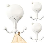 3 Pieces Octopus Shape Self Adhesive Hanger, Wall Hooks, Wall Mounted Rack | Animal Shaped Wall Hanger, Hook with Secure Grip Tentacles, Holder for Living Room Dorm Shower