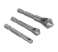 3 Pièces Outil de Chanfreinage en Acier Cobalt à Tige Hexagonale, Coupe | Conception Simple Face Résistante à Corrosion, Bords Nets sur Aluminium, Cuivre, Plastique et Plaques Isolantes