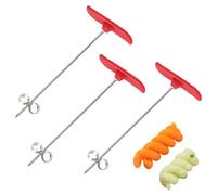 3 Pièces Outils De Coupe En Spirale,Coupe-Légumes En Spirale, Tour De Pomme De Terre Coupeur,Acier Inoxydable Coupe-Spirale,Pour Pommes De Terre Et Fruits Barbecue Et Camping