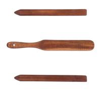 3 Pièces Pagaie Bois D'acacia pour Levain, la Cuisine, Marron | Mélange de Pâte, Surface Lisse, Nettoyage Facile, Usage Cuisson et Boulangerie, Style