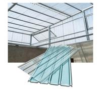 3 Pièces Panneaux Verrière en Fibre Verre Plaque D'éclairage Du Jour | Plaque Toiture Ondulée Isolante pour Terrasse Serre Abri Voiture Véranda(5PCS,100cm/39.4in)