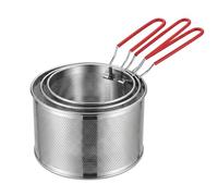 3 Pièces Passoire en Acier Inoxydable, 14/16/18 cm Passoire Inox Cuisine | Tamis Maille Fine avec Poignée, Filtre pour Nouille, Métal Tamis Cuisine, pour Résidus de Filtre, Quinoa, Nouille, Riz