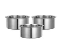 3 Pièces Petit Moule à Gâteau Rond en Acier Inoxydable pour Desserts | Surface Lisse Antiadhésive, Finition Polie, Démoulage Facile, Adapté aux Portions de Soufflé, Cafés et Ateliers