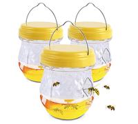 3 Pièces Piege Frelons Exterieur À Suspendre, Piege A Guepes Et Frelons Asiatique, Piege A Mouche De Fruits Moustique Insecte Jardin Balcon, Bouteille Pour Suspendre Liquide Appâts À Guêpes