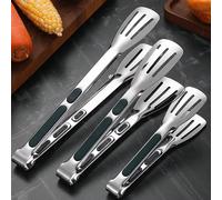 3 pièces Pinces en acier inoxydable à prise facile, pinces de barbecue, pinces de grill résistantes à la chaleur et antidérapantes, griffes à viande, convenant pour la cuisson, le service, le grillage