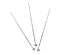 3 Pièces Piquet de Terre Amovible 50cm en Fer Galvanisé | Usage Extérieur Résidentiel, Installation Rapide, Stabilité Électrique Améliorée, Argenté, pour Appareils et Électronique