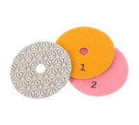 3 Pièces Plaque de Ponçage Diamantée Ronde pour Marbre | Nylon Fleece et Emery, de Surface, Disque Rond, pour Meulage sur Pierre